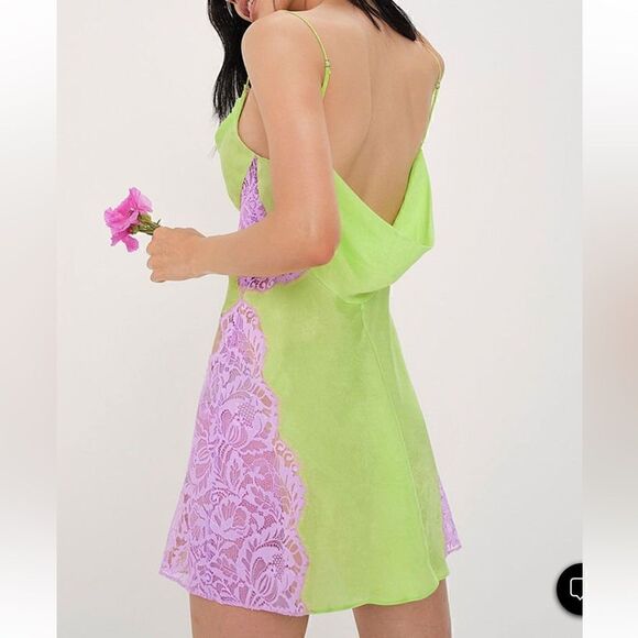 NWT For Love & Lemons Silky Slip Dress - Picture 11 of 14